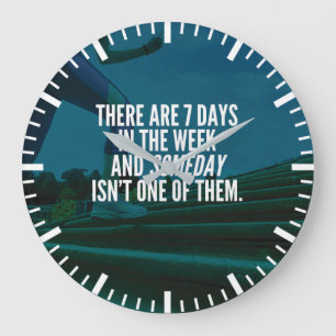 Utföra Motivational Ord Stor Klocka