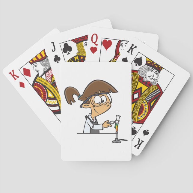 Utförande av en vetenskaplig experiment casinokort (Baksidan)