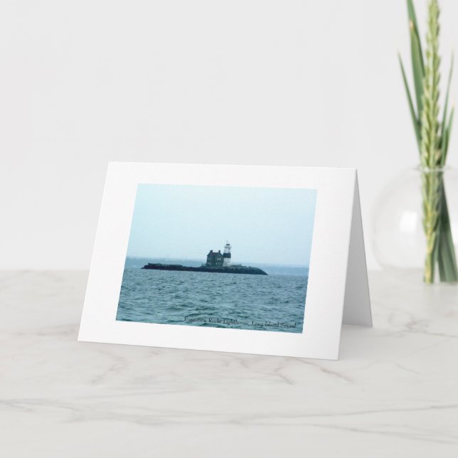 Utförandet vaggar fyren, Long Island Sound. Kort (Framsida)