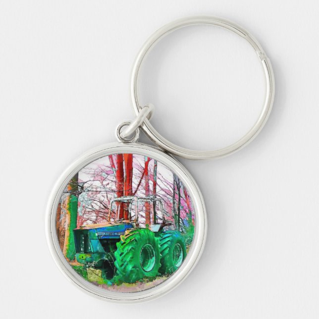 UTFÖRD PLOW RUND SILVERFÄRGAD NYCKELRING (Framsidan)