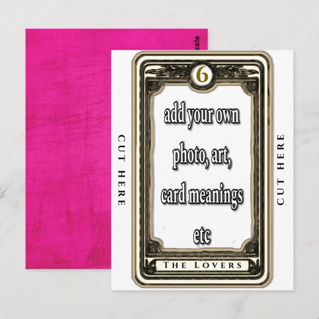 Utforma Älskare-Tarot Card Vykort (Fram/baksida)
