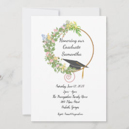 Utforma Blommigten för studentfest med anpassning Inbjudningar