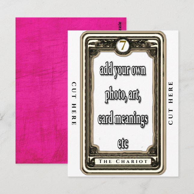 Utforma chariot-Tarot-kortet Vykort (Fram/baksida)