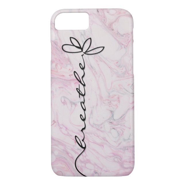 Utforma Daisyn på rosa marble Case-Mate iPhone Skal (Baksida)