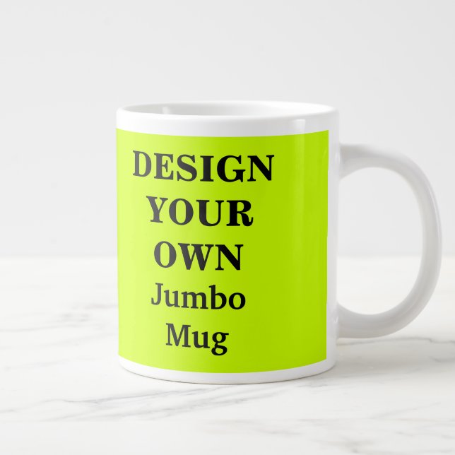 Utforma den egna fluorescerande Gultens dagglöd Jumbo Mugg (Höger)