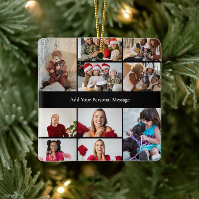 Utforma din egen 10-fotokollage Poster Julgransprydnad Keramik (Träd)