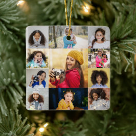 Utforma din egen 11 fotokollage julgransprydnad keramik