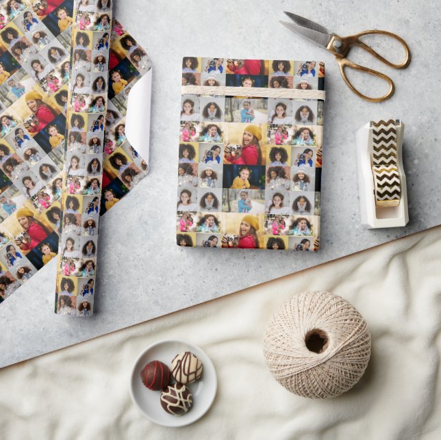 Utforma din egen 11 fotokollage presentpapper (Hantverk)