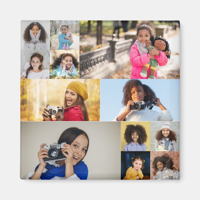 Utforma din egen 12 fotokollage magnet (Framsidan)