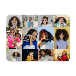 Utforma din egen 12 fotokollage magnet