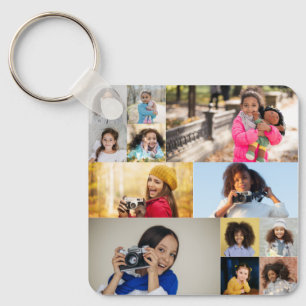 Utforma din egen 12 fotokollage nyckelring