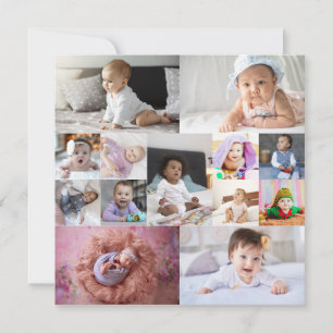 Utforma din egen 13 fotokollage tack kort