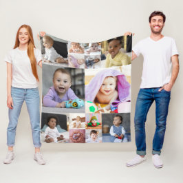 Utforma din egen 14 fotokollage fleecefilt