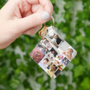 Utforma din egen 14 fotokollage nyckelring
