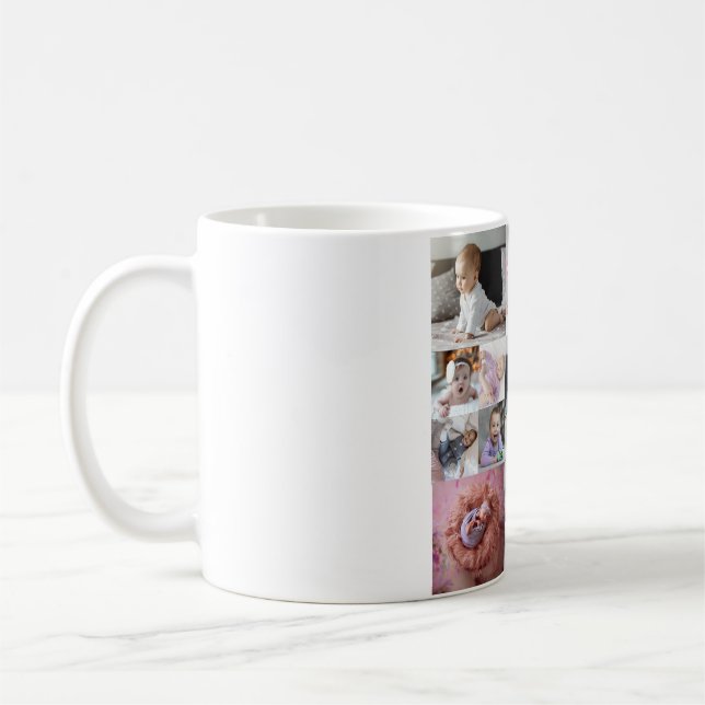Utforma din egen 15 fotokollage kaffemugg (Vänster)