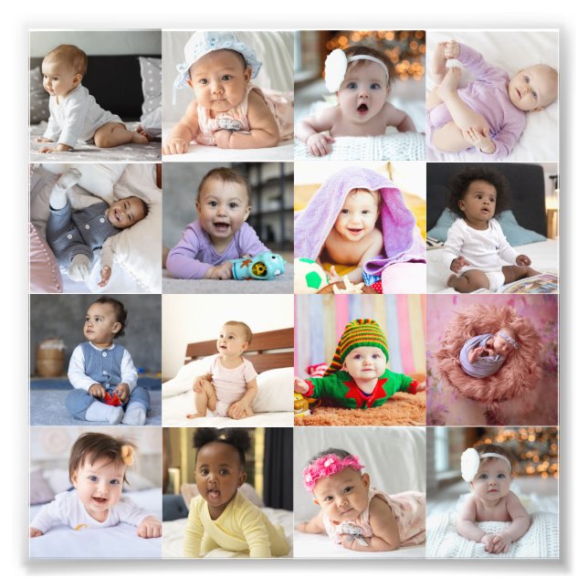 Utforma din egen 16 fotokollage fototryck (Framsidan)