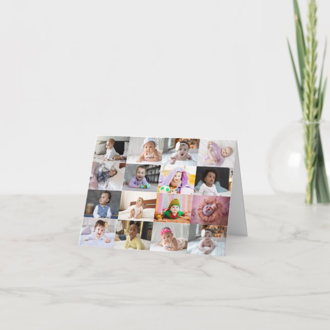 Utforma din egen 16 fotokollage kort (Framsida)