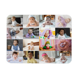Utforma din egen 16 fotokollage magnet
