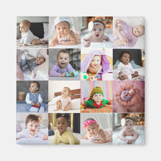 Utforma din egen 16 fotokollage magnet (Framsidan)