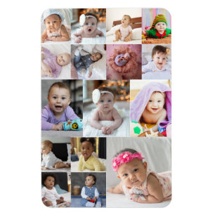 Utforma din egen 16 fotokollage magnet