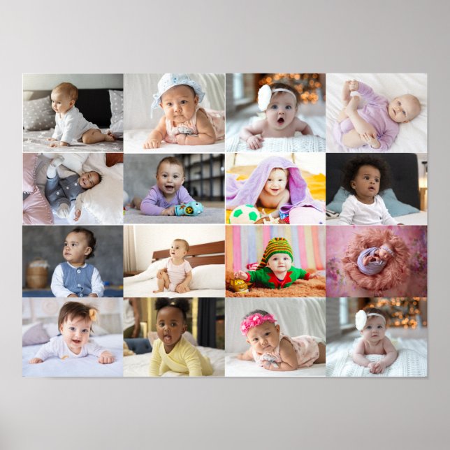 Utforma din egen 16 fotokollage poster (Framsidan)