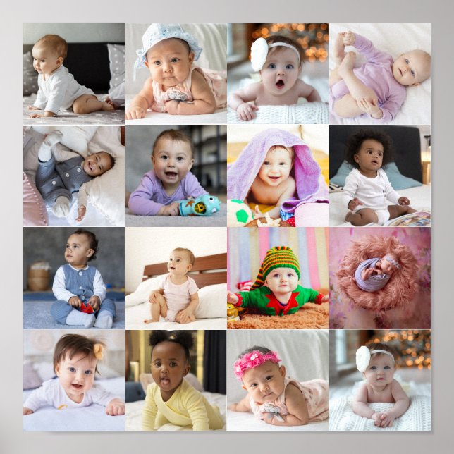 Utforma din egen 16 fotokollage poster (Framsidan)