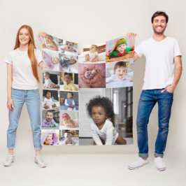 Utforma din egen 17 fotokollage fleecefilt