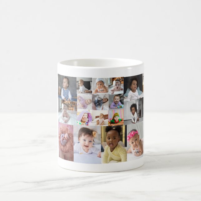 Utforma din egen 17 fotokollage kaffemugg (Center)