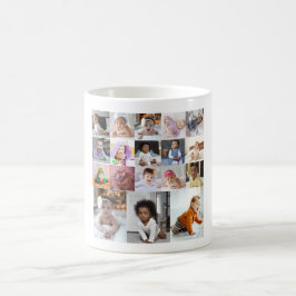 Utforma din egen 18 fotokollage kaffemugg
