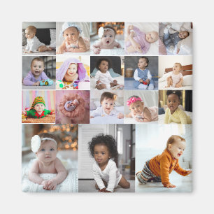 Utforma din egen 18 fotokollage magnet
