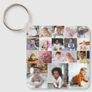 Utforma din egen 18 fotokollage nyckelring