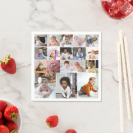 Utforma din egen 18 fotokollage pappersservett