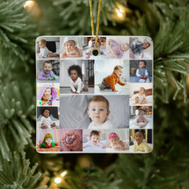 Utforma din egen 19 fotokollage julgransprydnad keramik