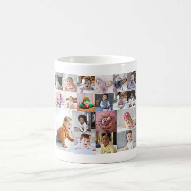 Utforma din egen 19 fotokollage kaffemugg (Center)