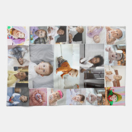 Utforma din egen 19 fotokollage kökshandduk