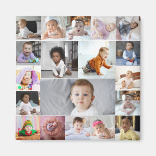 Utforma din egen 19 fotokollage magnet