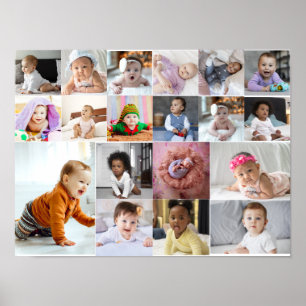 Utforma din egen 19 fotokollage poster