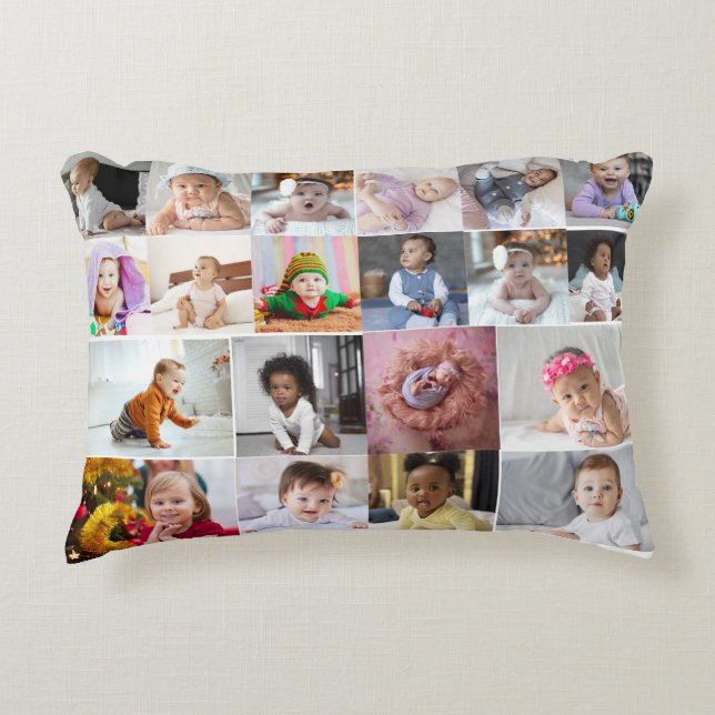 Utforma din egen 20-fotokollage prydnadskudde (Framsidan)