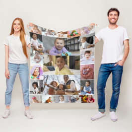 Utforma din egen 21 fotokollage fleecefilt