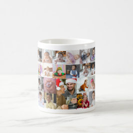 Utforma din egen 21 fotokollage kaffemugg
