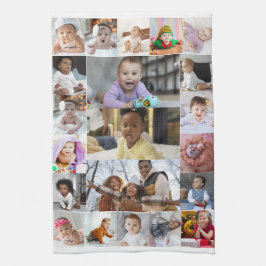 Utforma din egen 21 fotokollage kökshandduk