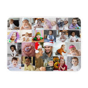 Utforma din egen 21 fotokollage magnet