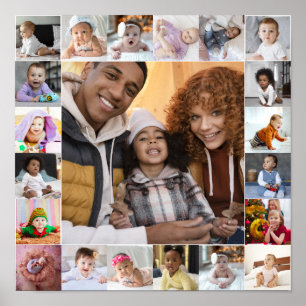 Utforma din egen 21 fotokollage poster