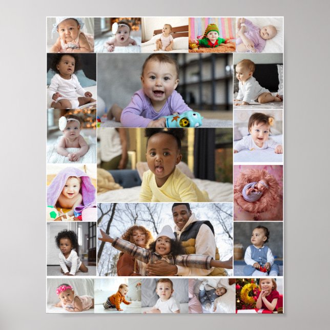 Utforma din egen 21 fotokollage poster (Framsidan)