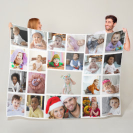 Utforma din egen 22 fotokollage fleecefilt