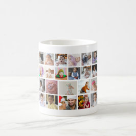 Utforma din egen 22 fotokollage kaffemugg