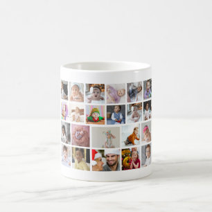 Utforma din egen 22 fotokollage kaffemugg