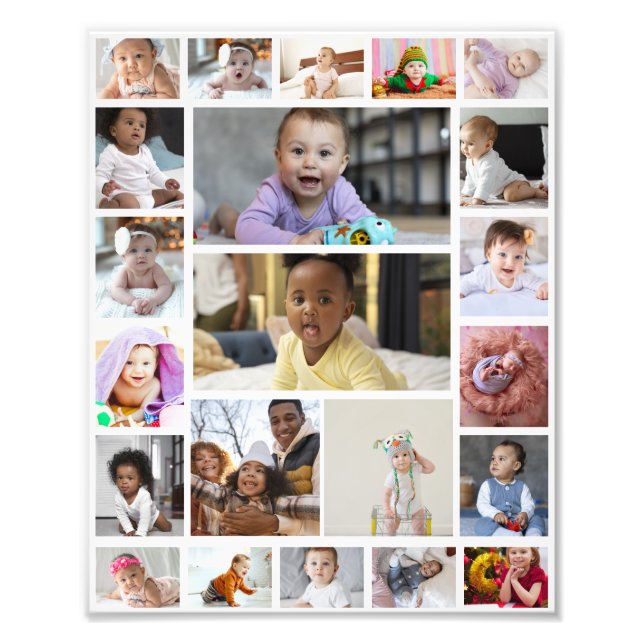 Utforma din egen 22-fotokollage Poster (Framsidan)