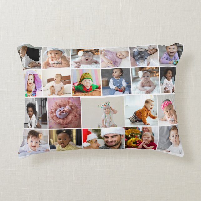 Utforma din egen 22 fotokollage prydnadskudde (Framsidan)