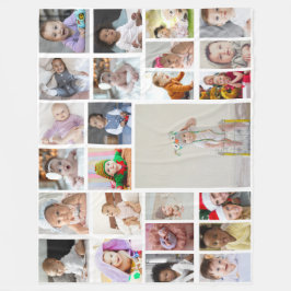 Utforma din egen 25 fotokollage fleecefilt